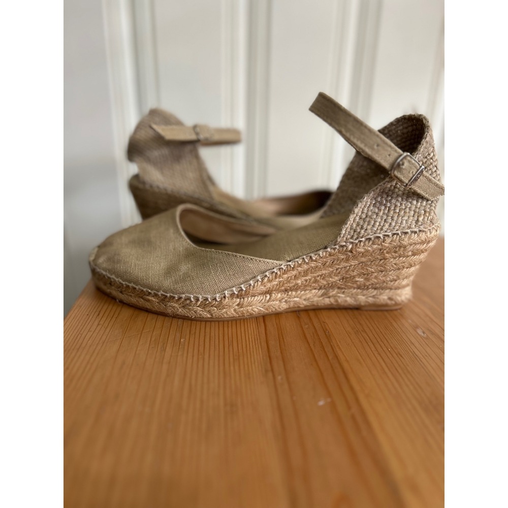 Toni Pons Tan Caldes Espadrille Wedge Sandal Made in Spain Women 39 US 8.5